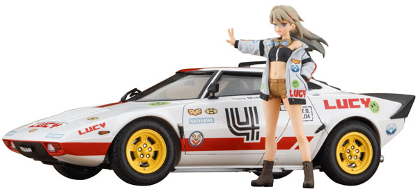 1/24 Wild Tamago Girls No.04 Lancia Stratos "Lucy MacDonell" w/Figure Plastic Model