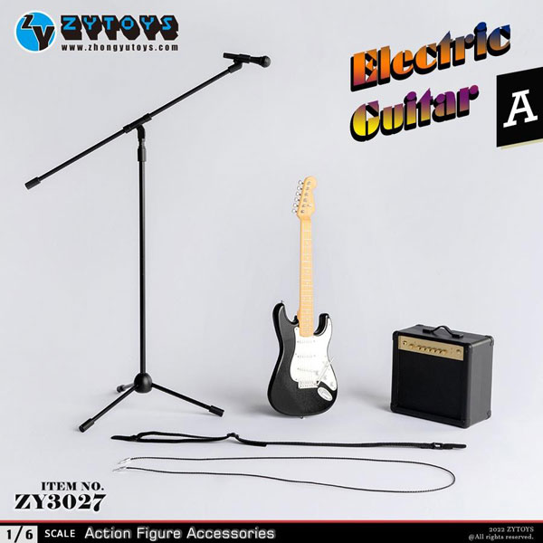 AmiAmi [Character & Hobby Shop] | 1/6 Electric Guitar Set A (BLACK 