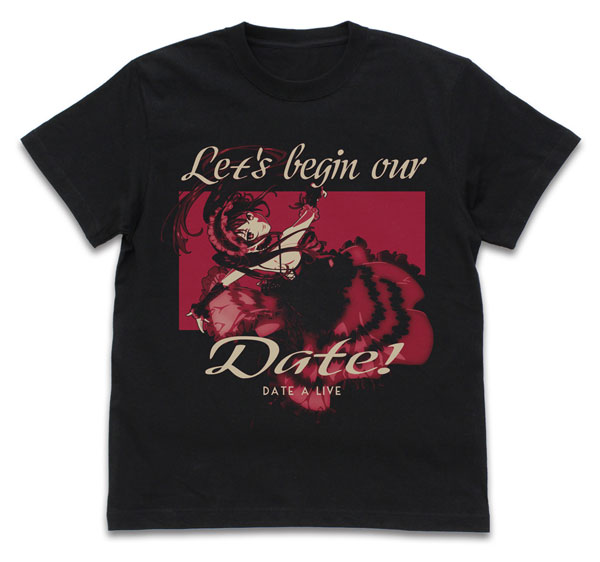 Date A Live IV Let's Begin Our Date! T-shirt /BLACK-M