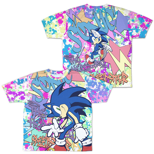 Sonic the Hedgehog Mens T-Shirt - Kanji Sonic Outline Art