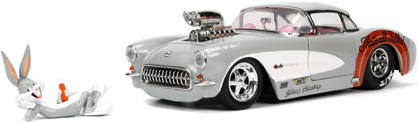 JADA TOYS 1/24 - CHEVROLET Corvette - with Bugs Bunny Figure - 1957