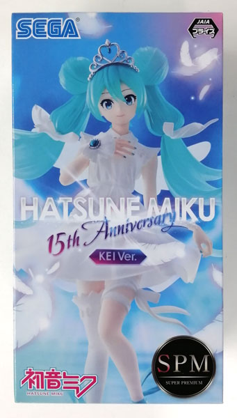 Hatsune Miku Series Super Premium Figure "Hatsune Miku 15th Anniversary" KEI Ver. (Game-prize)