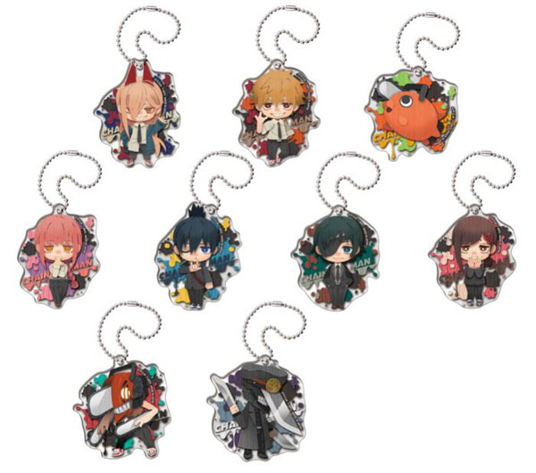 AmiAmi [Character & Hobby Shop] | Pepakura Chainsaw Man Acrylic Keychain  9Pack BOX(Released)