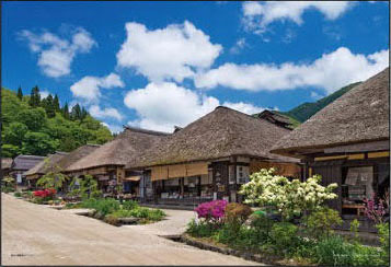 ﾔﾉﾏﾝ01-2085伝統残る町並み 大内宿