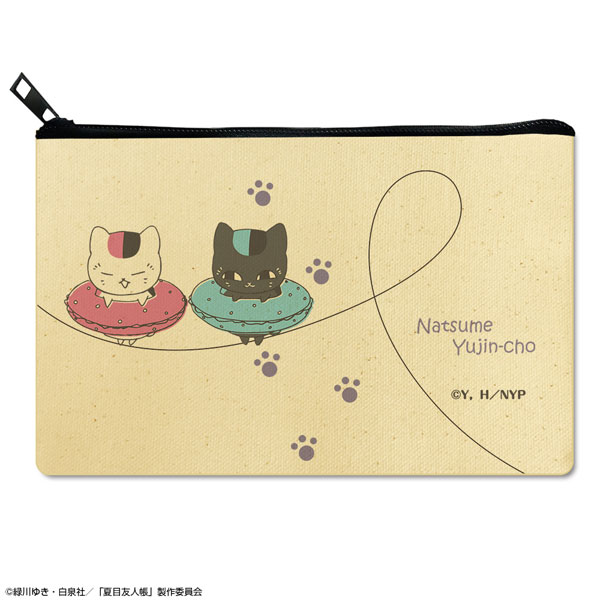 License Agent Natsume Yuujinchou Flat Pouch Ver.3 Design 04 (Nyanko Sensei & Black Nyanko /B) hình ảnh 1