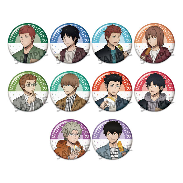AmiAmi [Character & Hobby Shop]  TV Anime World Trigger New Illustration  Going Out on a Rainy Day ver. Trading Tin Badge 10Pack BOX(Pre-order)