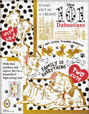 AmiAmi [Character & Hobby Shop]  Jigsaw Puzzle Petite 2 Light Colorful,  Gold / 101 Dalmatians 300pcs (42-95)(Released)