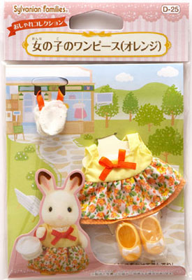 D-25女の子のﾜﾝﾋﾟｰｽ(ｵﾚﾝｼﾞ)