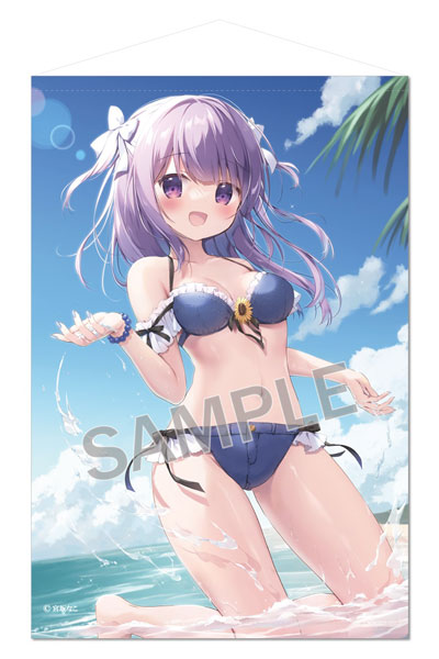 Brendream Nako Miyasaka B2 Wall Scroll Aqua Sayaka-chan image 1