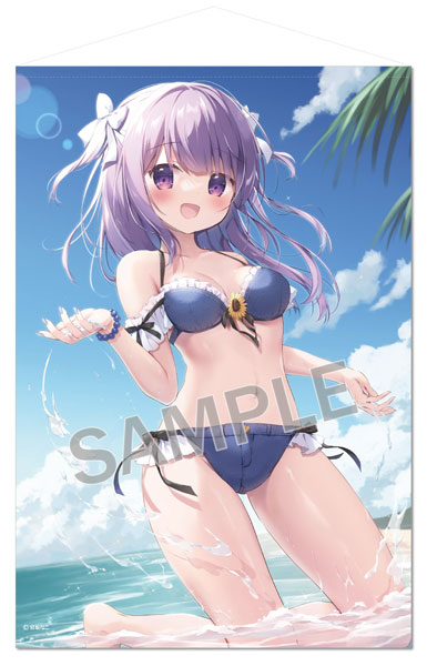 Brendream Nako Miyasaka B1 Wall Scroll Aqua Sayaka-chan image 1