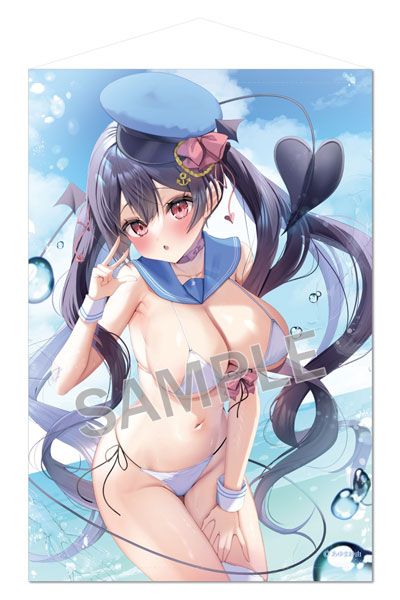 Brendream Sayu Ayuma B2 Wall Scroll Aqua Riasu-chan รูปภาพ 1
