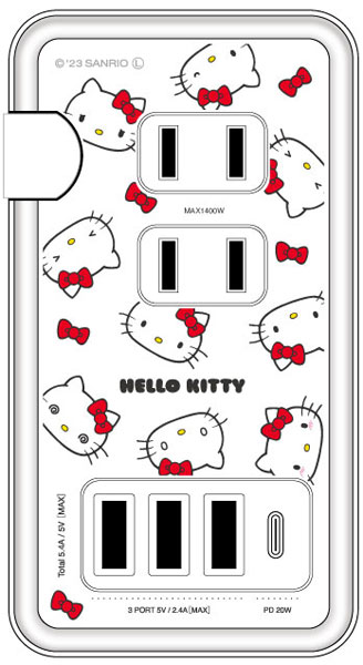 Sanrios Nail Charms Hello Kitty Explosive Vertical Middle Anime
