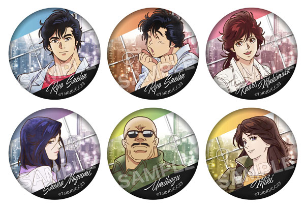 AmiAmi [Character & Hobby Shop] | City Hunter The Movie: Angel Dust Vintage  Series Tin Badge 6Pack BOX(Released)