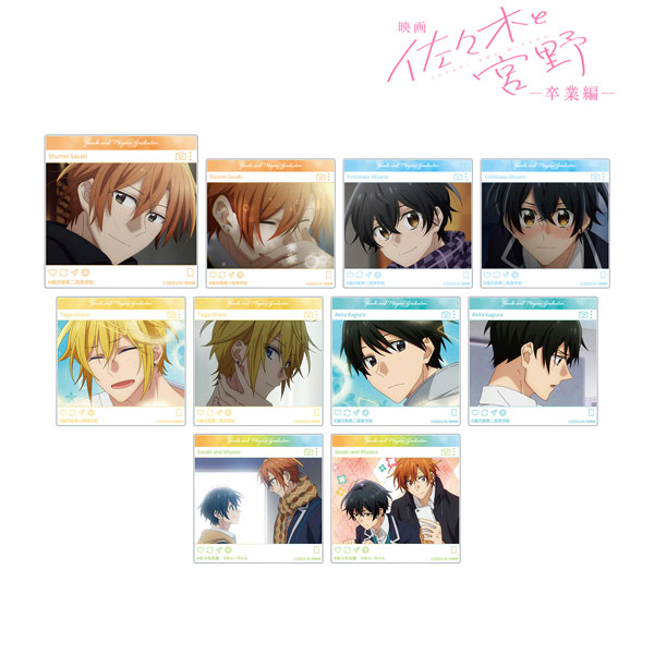 AmiAmi [Character & Hobby Shop]  Movie Sasaki to Miyano: Graduation Arc  Trading Scene Photo Tin Badge 10Pack BOX(Released)