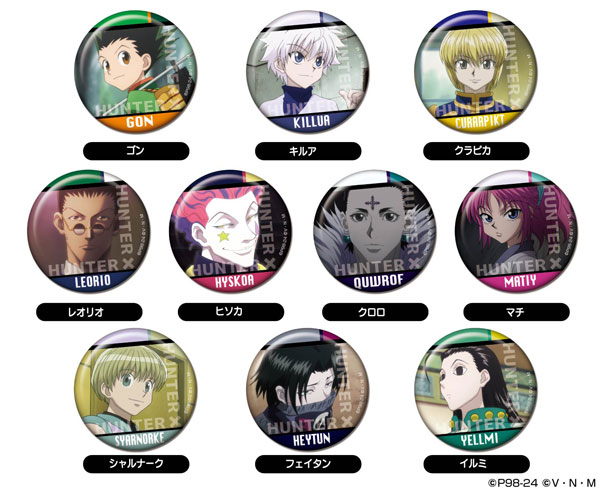 Pin Badge Anime Hunter X Hunter Personagens - Pack de 6 - Objecto