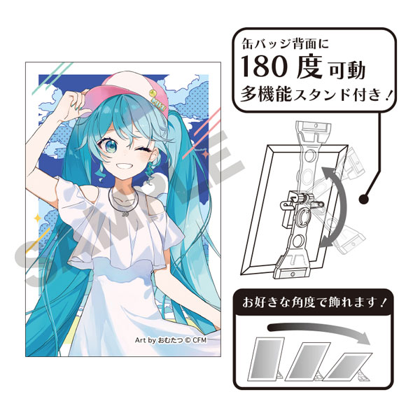 AmiAmi [Character & Hobby Shop] | Hatsune Miku Art Tin Badge White