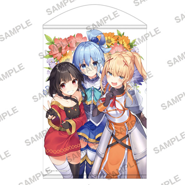 Anime Konosuba Aqua & Darkness & Megumin Large limited Metal Badge