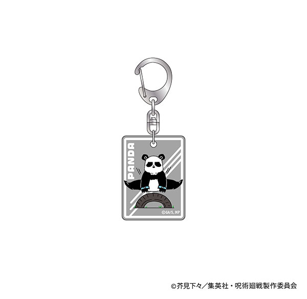 CDJapan : Jujutsu Kaisen Jirori Rubber Painting Acrylic Key Chain  -Gymnastics Ver. - (Panda) Collectible