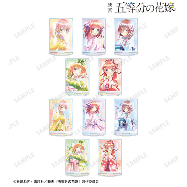 AmiAmi [Character & Hobby Shop]  Movie The Quintessential Quintuplets  New Illustration Group Cherry Blossom Japanese Outfit ver. Ani-Art aqua  label A4 Acrylic Panel(Pre-order)