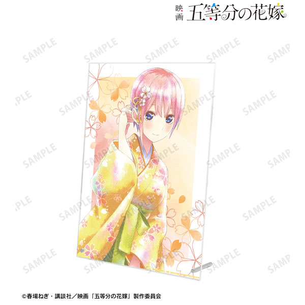 AmiAmi [Character & Hobby Shop]  Movie The Quintessential Quintuplets  New Illustration Ichika Nakano Cherry Blossom Japanese Outfit ver. Ani-Art  aqua label A4 Acrylic Panel(Pre-order)