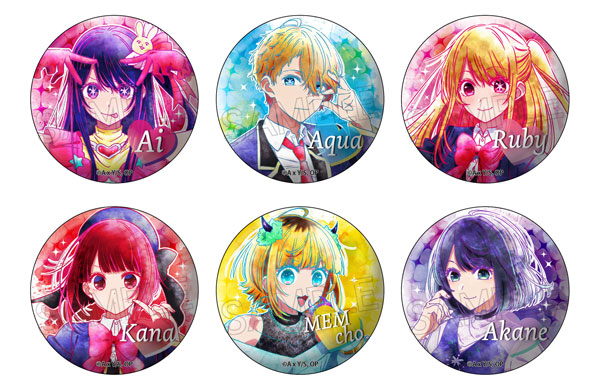 Oshi no Ko Rubber-faced Can Badge (Set of 6) (Anime Toy) Hi-Res image list