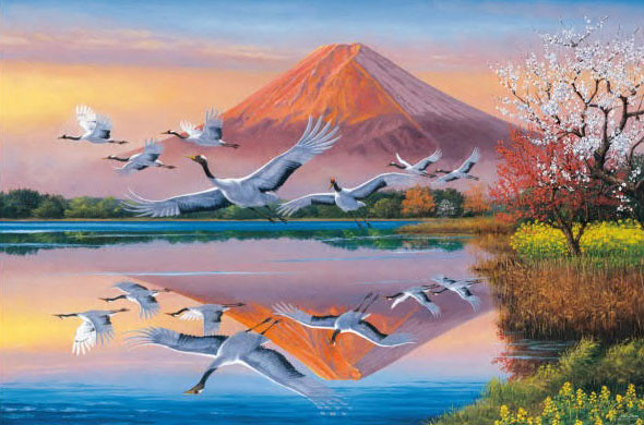 ﾔﾉﾏﾝ10-1451舞鶴と鏡富士