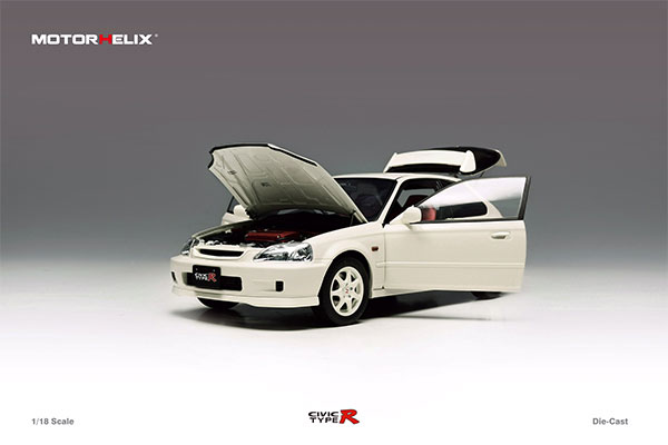 あゆあゆさん専用 Civic ミニカー 1/18 スケール ホワイト AmiAmi [Character & Hobby Shop] | 1/18 Honda Civic Type R EK9-120