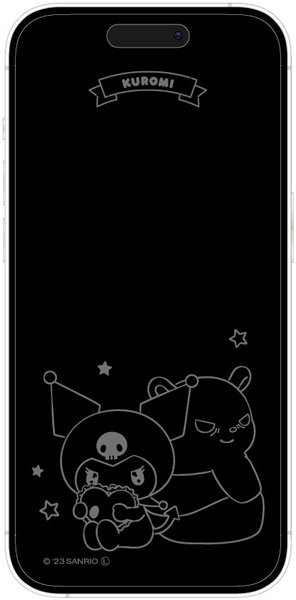 AmiAmi [Character & Hobby Shop]  Sanrio Characters iPhone 15/15 Pro/14/14  Pro/13/13 Pro Glass Screen Protecter Kuromi(Pre-order)