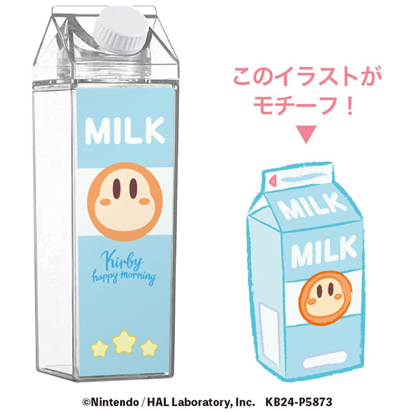 Nintendo Kirby Food Allover Print Milk Carton Water Bottle