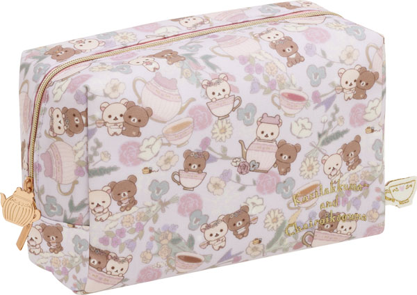 San-X Rilakkuma La Fraise A Paris 7.5 Grey Pouch