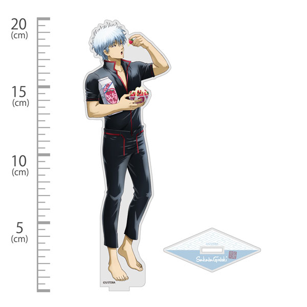 COSPA Gintama New Illustration Gintoki Sakata Acrylic Stand (Large) Still Sleepy, But Gotta Get Ready Ver. รูปภาพ 1