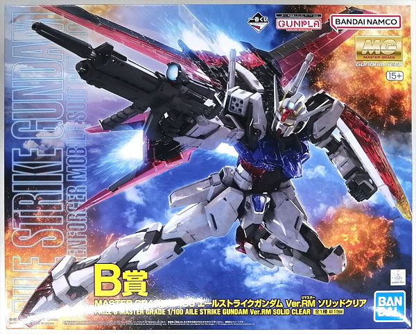 BANDAI SPIRITS Ichiban Kuji Mobile Suit Gundam Gunpla 2023 B Prize - MASTER GRADE 1/100 Aile Strike Gundam Ver.RM Solid Clear (Game-prize) image 1
