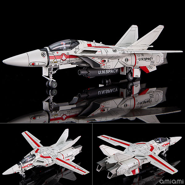 Max Factory PLAMAX PX06 The Super Dimension Fortress Macross 1/72 VF-1J Fighter Valkyrie Vermillion Platoon (Hikaru Ichijyou) Plastic Model รูปภาพ 1