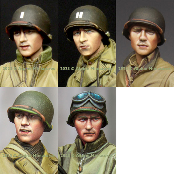 AmiAmi [Character & Hobby Shop] | 1/35 WWII US Soldier Head Set #4 