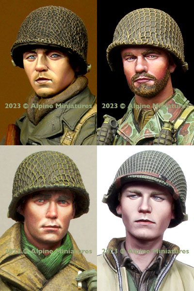 AmiAmi [Character & Hobby Shop] | 1/16 WWII US Soldier Head Set #2 