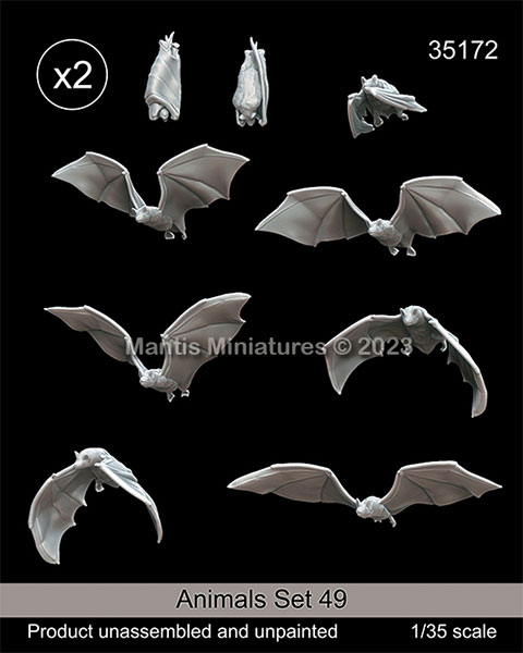 AmiAmi [Character & Hobby Shop] | 1/35 Animal Set 49 Bat(Released)