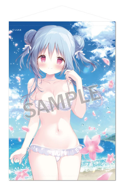 Brendream Shiratama B2 Wall Scroll Beach Date with Momoka-chan Extra Edition รูปภาพ 1