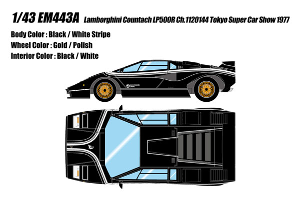 AmiAmi [Character & Hobby Shop] | 1/43 Lamborghini Countach LP500R  Ch.1120144 Tokyo Super Car Show 1977(Released)