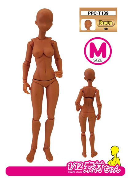 関節技EX 1/12素材ちゃんM 褐色