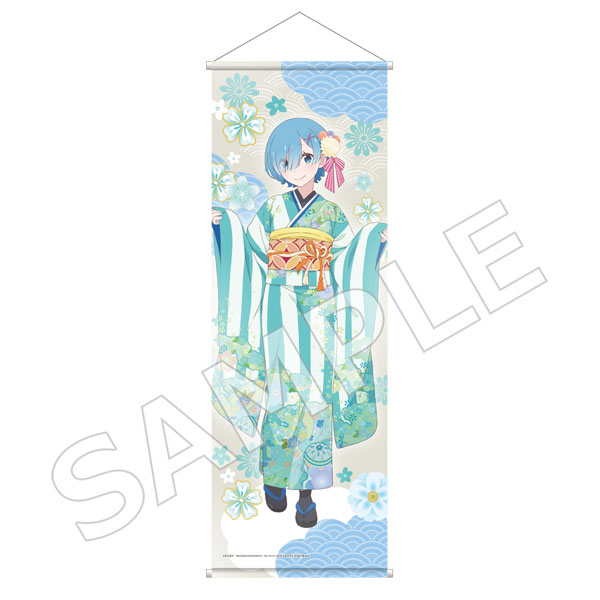 AmiAmi [Character u0026 Hobby Shop] | Re:ZERO -Starting Life in Another World-  B1 Half Wall Scroll Kimono ver. Rem(Pre-order)