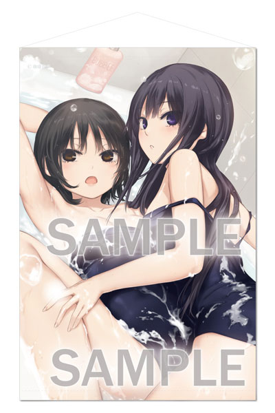 Brendream Coffee Kizoku B2 Wall Scroll BATH Roman -School Swimsuit Two Shot- รูปภาพ 1
