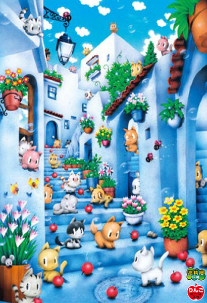 Aﾜﾝ300-377ｷｬｯﾂと青い街 -ﾓﾛｯｺ-