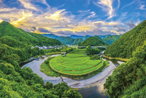 ﾔﾉﾏﾝ10-1469黄昏の空とあらぎ島