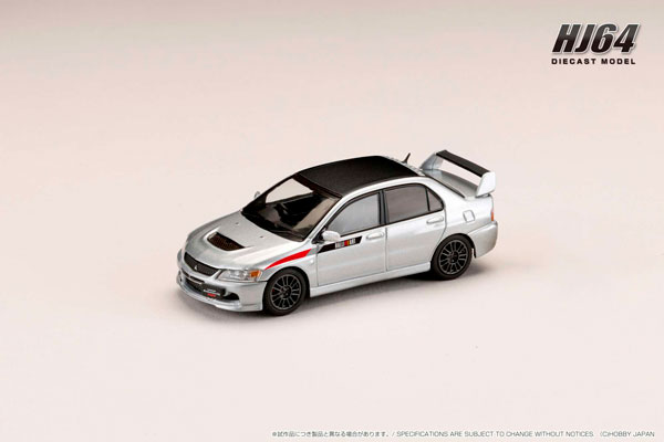 AmiAmi [Character & Hobby Shop] | 1/64 Mitsubishi Lancer Evolution 9 MR GSR  JDM Custom w/Engine Display Model Cool Silver Metallic(Released)