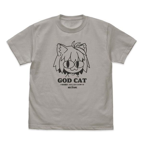 COSPA Tsukihime -A piece of blue glass moon- GOD CAT Neko Arc T-shirt /LIGHT GRAY-XL