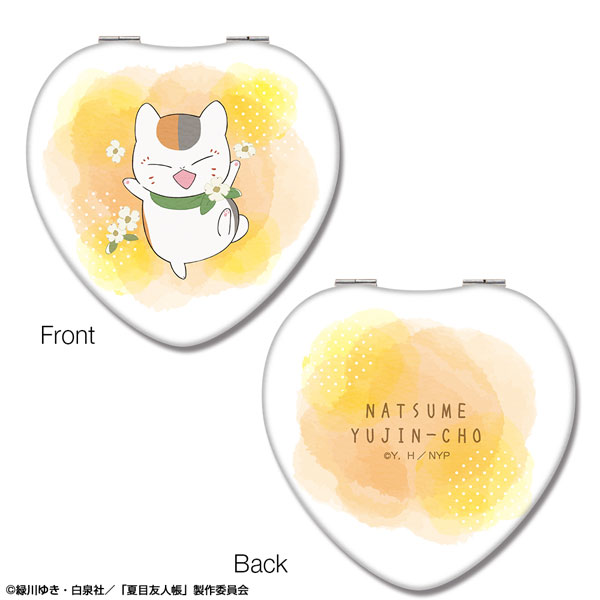 License Agent Natsume Yuujinchou Heart-shaped Compact Mirror Ver.2 Design 02 (Nyanko Sensei) รูปภาพ 1