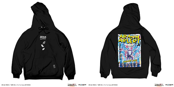 TV Anime "Attack on Titan" The Final Season Wall Art Hoodie (Armin) Black XL
