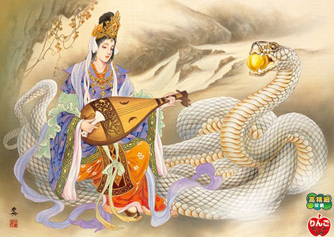 Aﾜﾝ500-324白蛇と弁財天