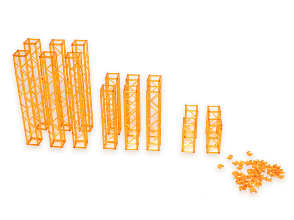 プラアクセサリー01 トラス 角 クリアオレンジVer.