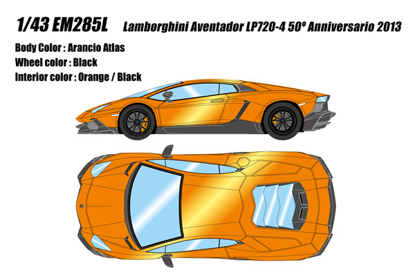 402-434 1/43 ランボルギーニ Aventador LP 720-4 WhiteBox 1:43 Lamborghini Aventador LP 720-4 50th